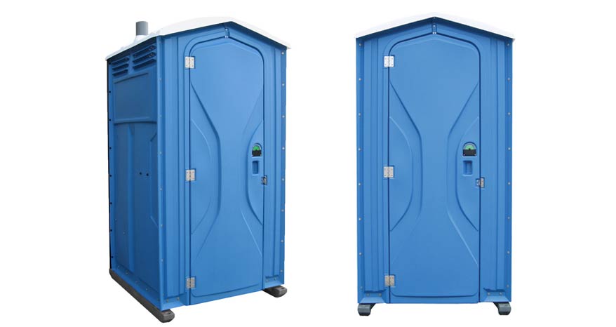 Long-term porta potty units on site in Kalamazoo, Michigan